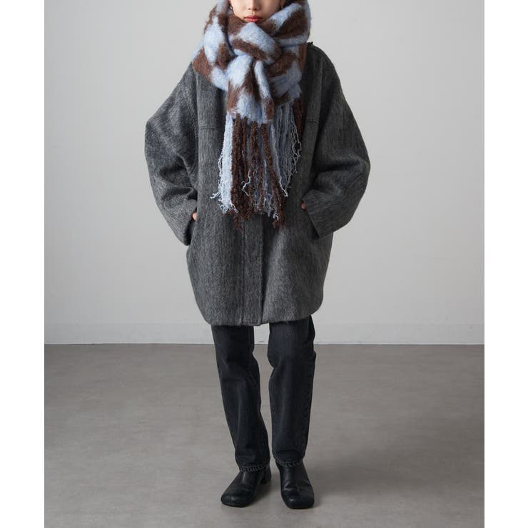 【MAGASIN DE MODE Onjna】起毛チェックマフラー DTK | SETUP7【WOMEN】 | 詳細画像5 