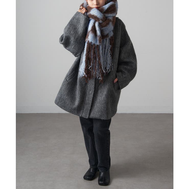 【MAGASIN DE MODE Onjna】起毛チェックマフラー DTK | SETUP7【WOMEN】 | 詳細画像6 