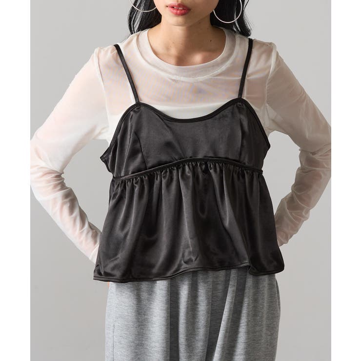 ブラック | サテン ビスチェキャミソール DTK | SETUP7【WOMEN】