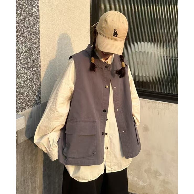 【SETUP7】ラウンドネック シングルブレストベスト レディース | SETUP7【WOMEN】 | 詳細画像3 