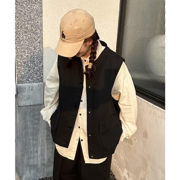 ブラック | 【SETUP7】ラウンドネック シングルブレストベスト レディース | SETUP7【WOMEN】