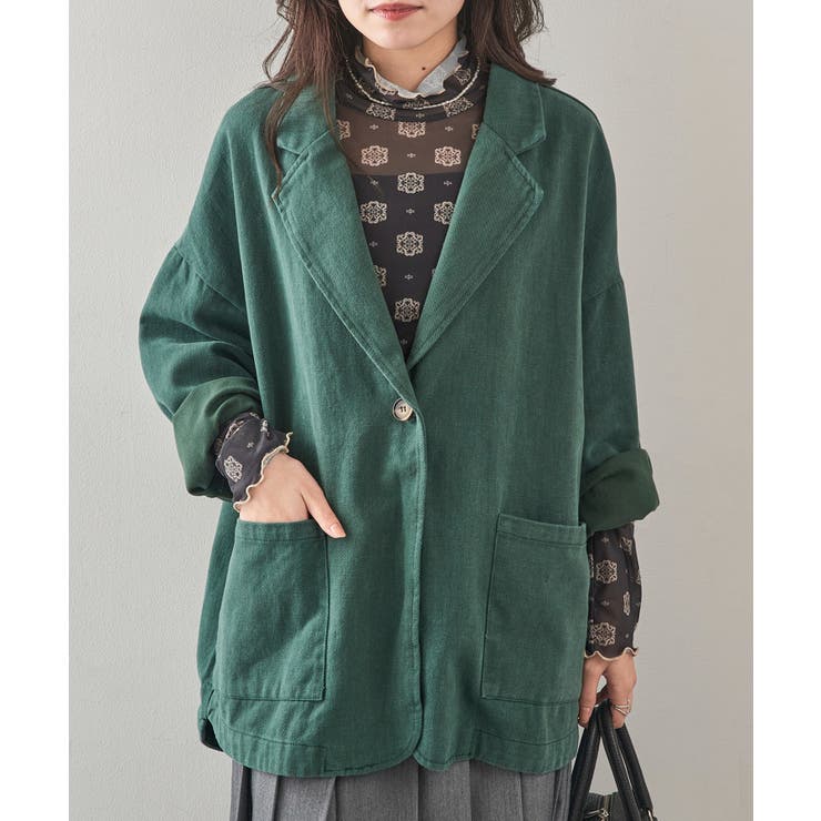 グリーン | 【SETUP7】コットンツイルジャケット レディース KNF146 | SETUP7【WOMEN】