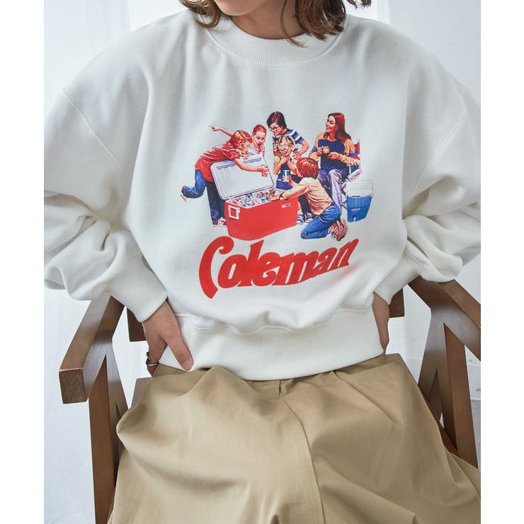 ホワイト | 【Coleman】Vintage Cooler print | SETUP7【WOMEN】