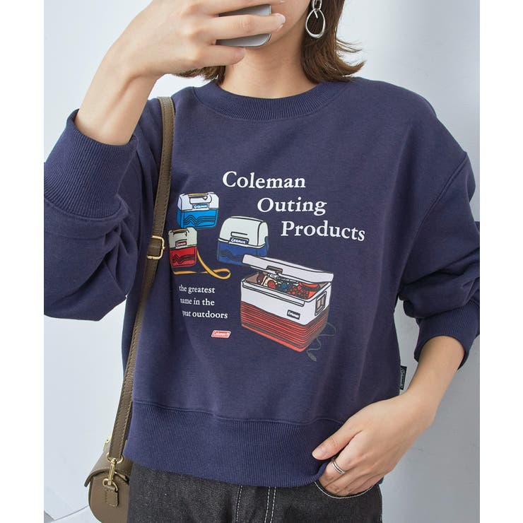 ネイビー | 【Coleman】great outdoors ヴィンテージライクスウェット | SETUP7【WOMEN】