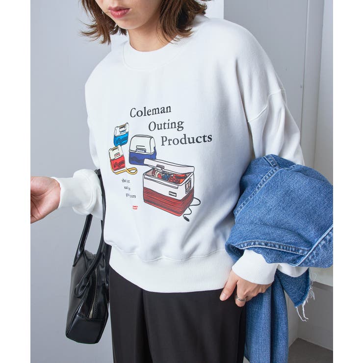 ホワイト | 【Coleman】great outdoors ヴィンテージライクスウェット | SETUP7【WOMEN】