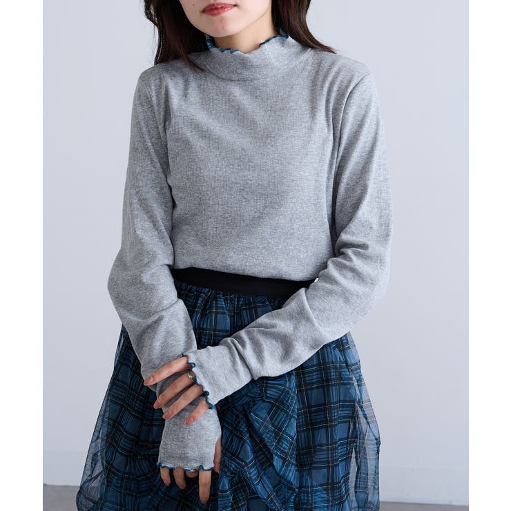 【SETUP7】テレコリブ配色ミシンスリットタートル長袖 GLR | SETUP7【WOMEN】 | 詳細画像15 