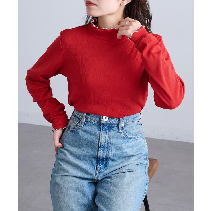 【SETUP7】テレコリブ配色ミシンスリットタートル長袖 GLR | SETUP7【WOMEN】 | 詳細画像22 