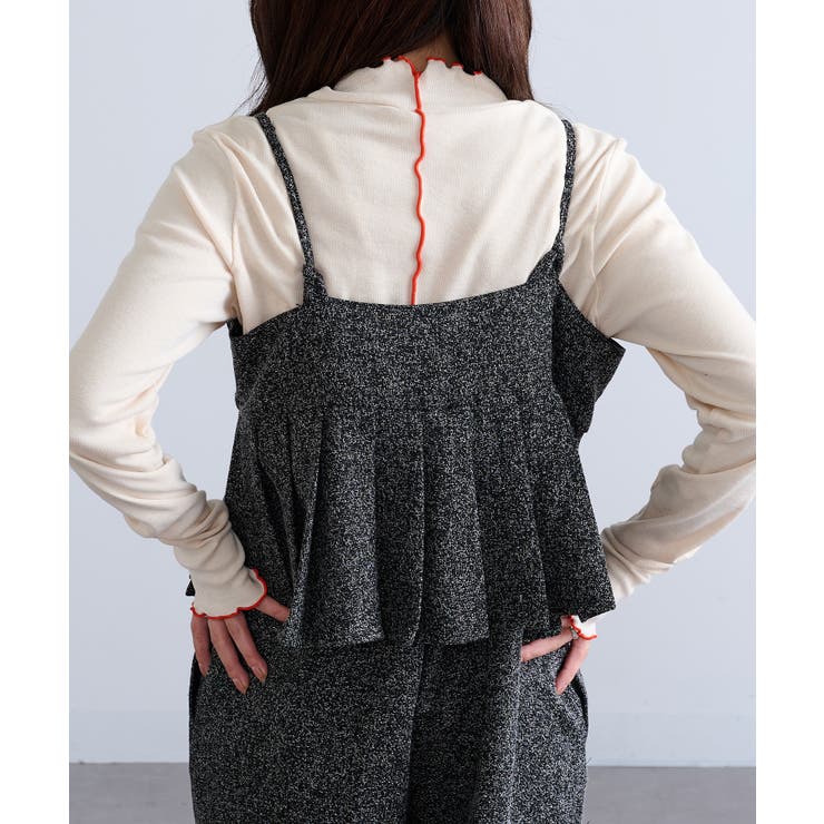 【SETUP7】テレコリブ配色ミシンスリットタートル長袖 GLR | SETUP7【WOMEN】 | 詳細画像5 