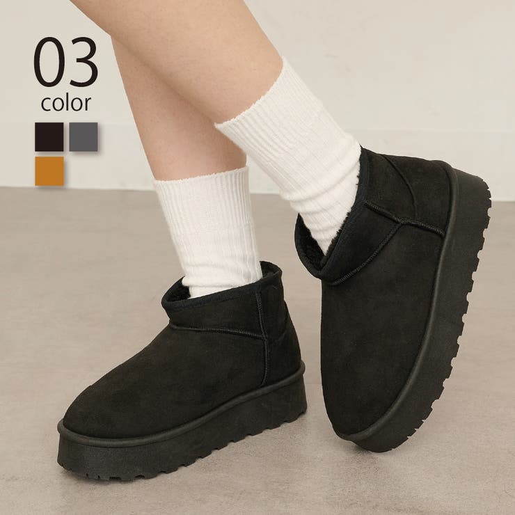 【SETUP7】厚底ショート丈ムートン風ブーツ GLR | SETUP7【WOMEN】 | 詳細画像1 