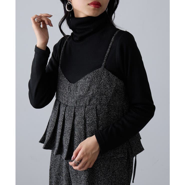 ブラック | 【SETUP7】ひまわりオイル加工タートルネック長袖 A GLR | SETUP7【WOMEN】