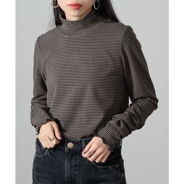 【SETUP7】ボーダー柄両面起毛スムースタートル長袖 GLR | SETUP7【WOMEN】 | 詳細画像12 