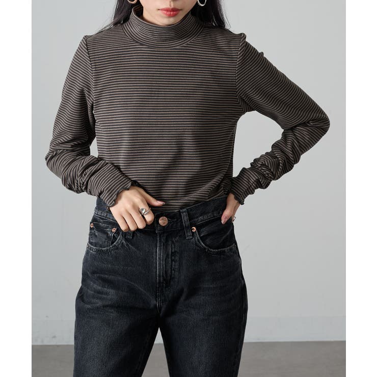 【SETUP7】ボーダー柄両面起毛スムースタートル長袖 GLR | SETUP7【WOMEN】 | 詳細画像13 