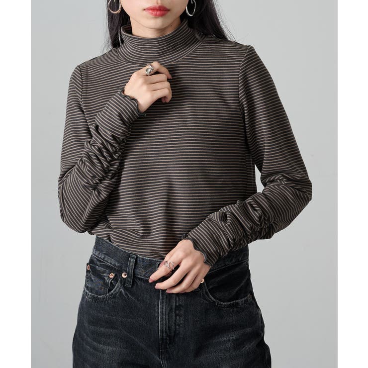 【SETUP7】ボーダー柄両面起毛スムースタートル長袖 GLR | SETUP7【WOMEN】 | 詳細画像14 