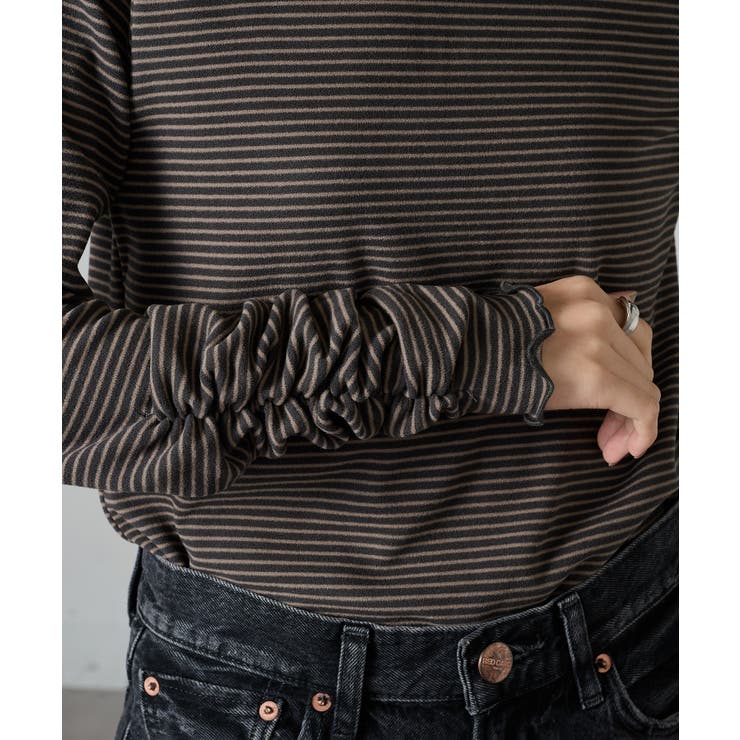 【SETUP7】ボーダー柄両面起毛スムースタートル長袖 GLR | SETUP7【WOMEN】 | 詳細画像18 