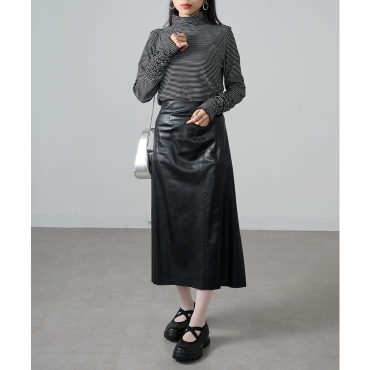 【SETUP7】ボーダー柄両面起毛スムースタートル長袖 GLR | SETUP7【WOMEN】 | 詳細画像5 