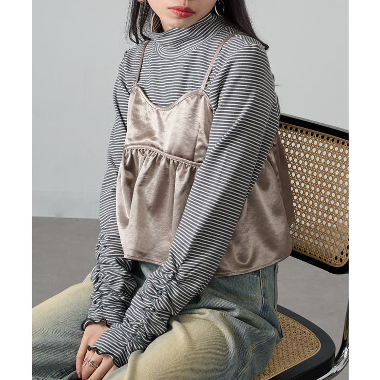 【SETUP7】ボーダー柄両面起毛スムースタートル長袖 GLR | SETUP7【WOMEN】 | 詳細画像8 