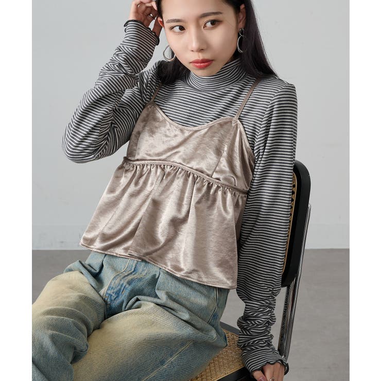 【SETUP7】ボーダー柄両面起毛スムースタートル長袖 GLR | SETUP7【WOMEN】 | 詳細画像9 