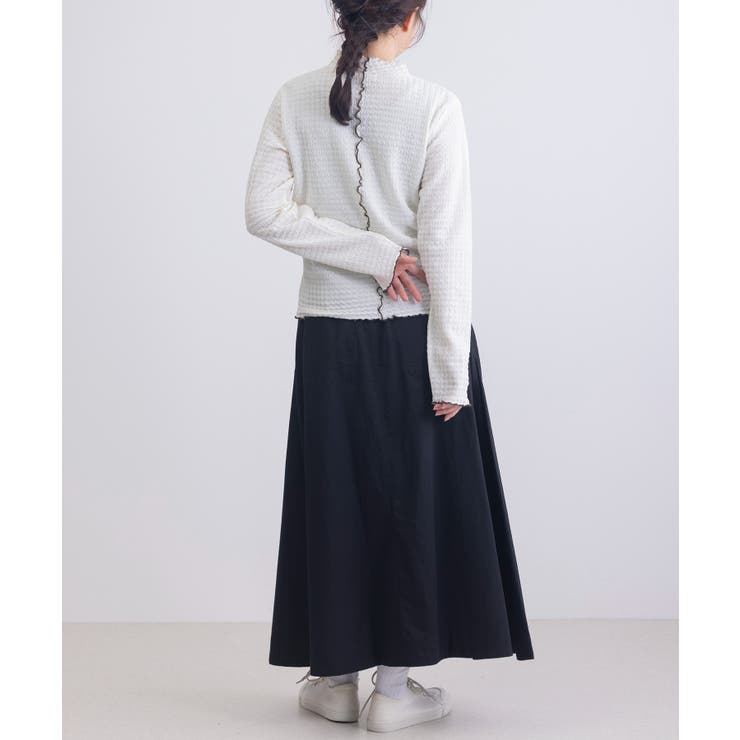 【SETUP7】ヘリンボーンJQD配色メロウハイネック長袖 GLR | SETUP7【WOMEN】 | 詳細画像4 