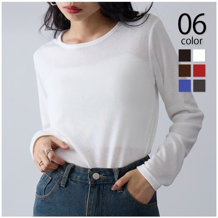 【SETUP7】ひまわりオイル加工クルーネック長袖 A GLR | SETUP7【WOMEN】 | 詳細画像1 