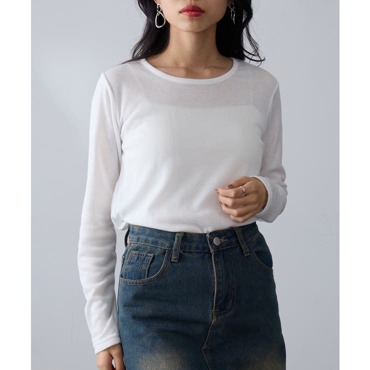 【SETUP7】ひまわりオイル加工クルーネック長袖 A GLR | SETUP7【WOMEN】 | 詳細画像2 