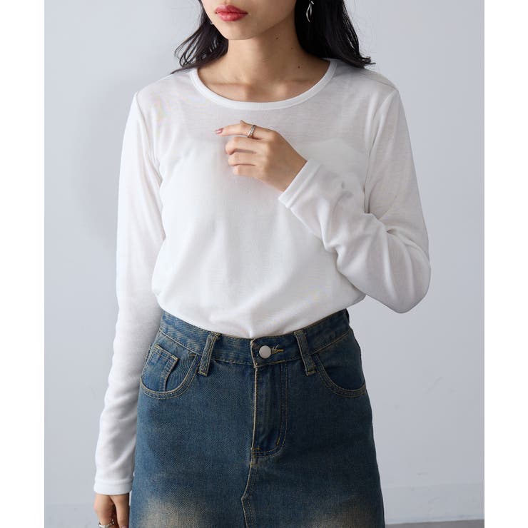 【SETUP7】ひまわりオイル加工クルーネック長袖 A GLR | SETUP7【WOMEN】 | 詳細画像4 