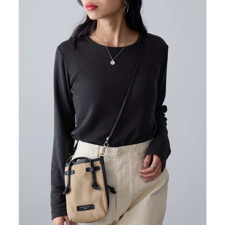 チャコールグレー | 【SETUP7】ひまわりオイル加工クルーネック長袖 A GLR | SETUP7【WOMEN】