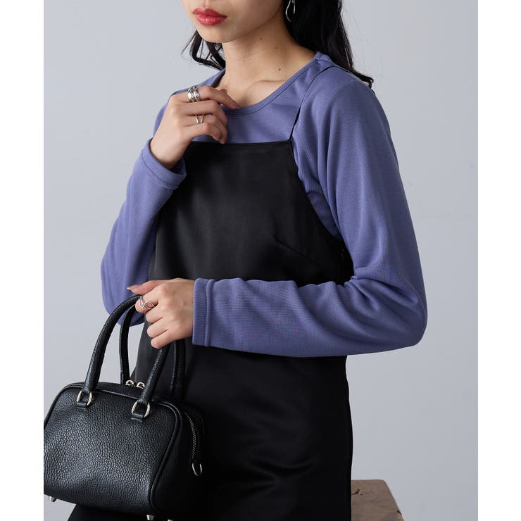 パープル | 【SETUP7】ひまわりオイル加工クルーネック長袖 A GLR | SETUP7【WOMEN】