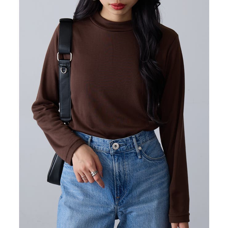 ブラウン | 【SETUP7】ひまわりオイル加工ハイネック長袖 A GLR | SETUP7【WOMEN】