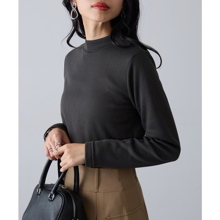 チャコールグレー | 【SETUP7】ひまわりオイル加工ハイネック長袖 A GLR | SETUP7【WOMEN】