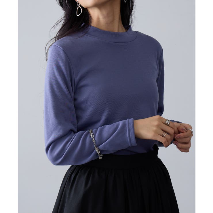 パープル | 【SETUP7】ひまわりオイル加工ハイネック長袖 A GLR | SETUP7【WOMEN】