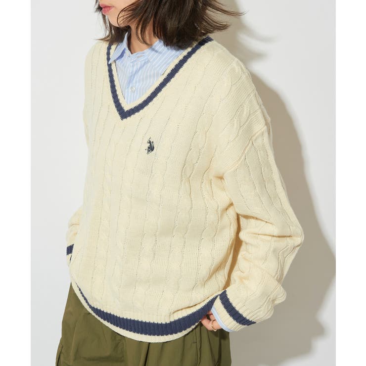 【U.S. POLO ASSN.】ロイヤルヤーンオーバーチルデンニットセーター | SETUP7【WOMEN】 | 詳細画像11 