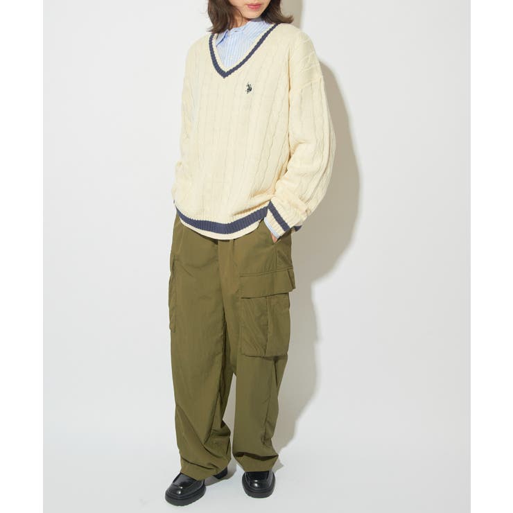 【U.S. POLO ASSN.】ロイヤルヤーンオーバーチルデンニットセーター | SETUP7【WOMEN】 | 詳細画像14 