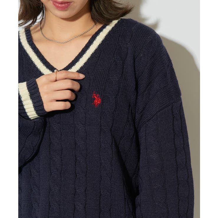 【U.S. POLO ASSN.】ロイヤルヤーンオーバーチルデンニットセーター | SETUP7【WOMEN】 | 詳細画像23 