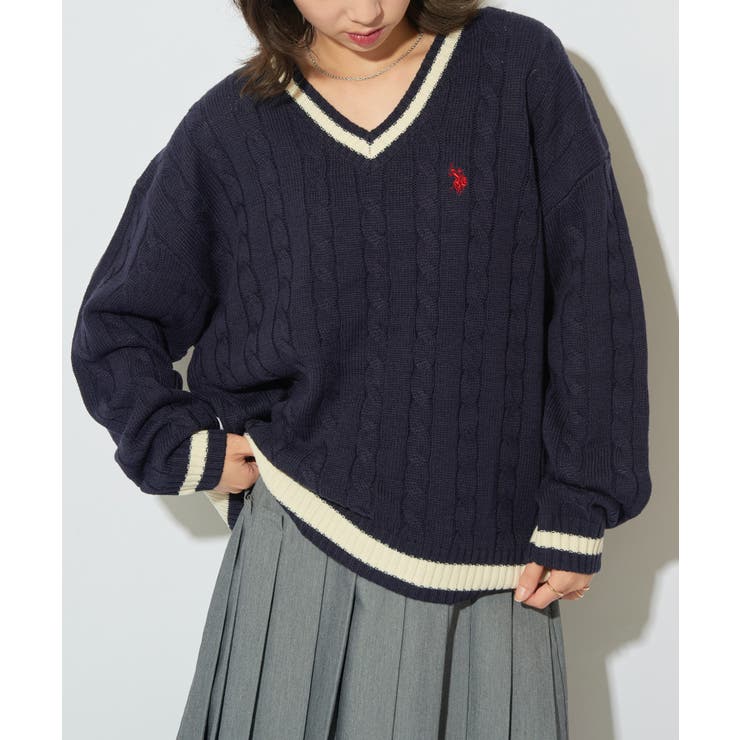 【U.S. POLO ASSN.】ロイヤルヤーンオーバーチルデンニットセーター | SETUP7【WOMEN】 | 詳細画像24 