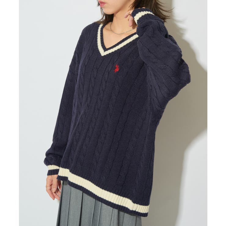 【U.S. POLO ASSN.】ロイヤルヤーンオーバーチルデンニットセーター | SETUP7【WOMEN】 | 詳細画像25 