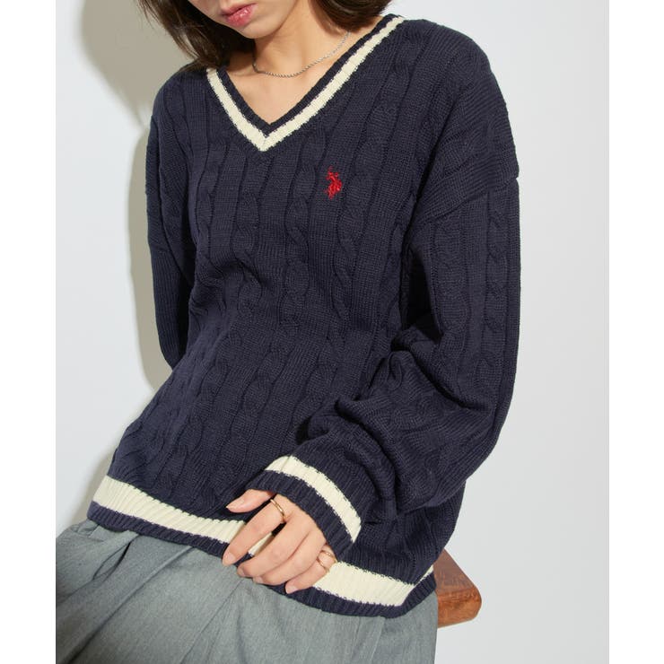 【U.S. POLO ASSN.】ロイヤルヤーンオーバーチルデンニットセーター | SETUP7【WOMEN】 | 詳細画像26 