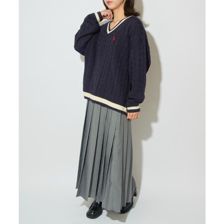 【U.S. POLO ASSN.】ロイヤルヤーンオーバーチルデンニットセーター | SETUP7【WOMEN】 | 詳細画像29 