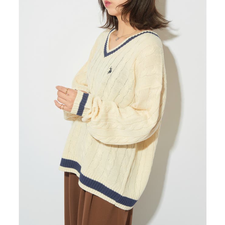 【U.S. POLO ASSN.】ロイヤルヤーンオーバーチルデンニットセーター | SETUP7【WOMEN】 | 詳細画像3 