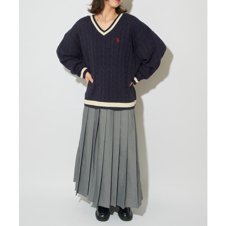 【U.S. POLO ASSN.】ロイヤルヤーンオーバーチルデンニットセーター | SETUP7【WOMEN】 | 詳細画像30 