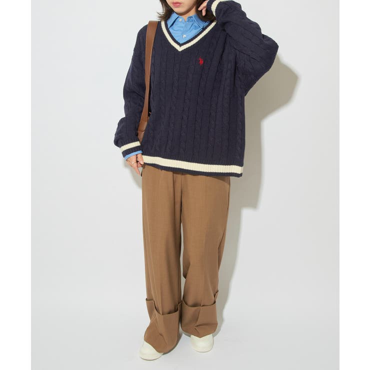 【U.S. POLO ASSN.】ロイヤルヤーンオーバーチルデンニットセーター | SETUP7【WOMEN】 | 詳細画像32 