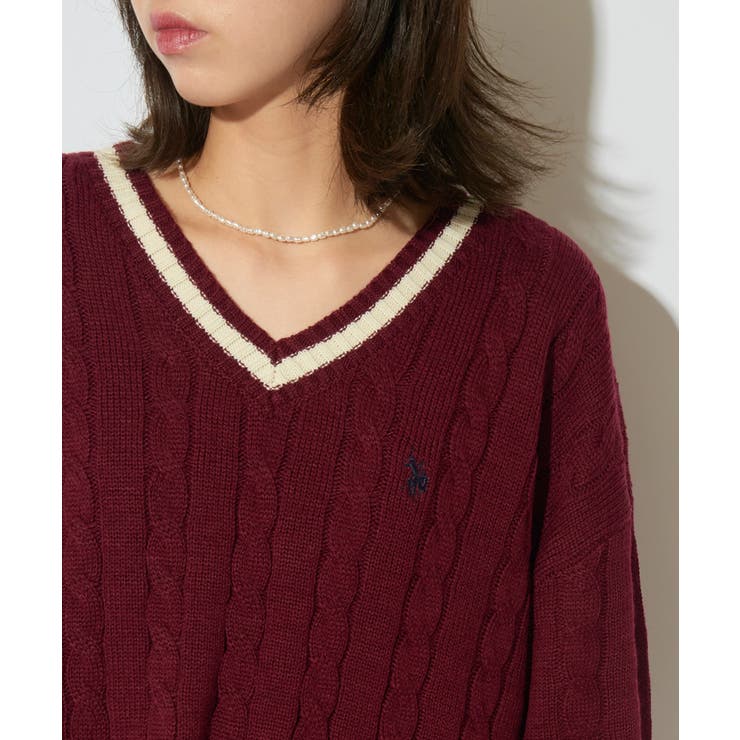 【U.S. POLO ASSN.】ロイヤルヤーンオーバーチルデンニットセーター | SETUP7【WOMEN】 | 詳細画像34 