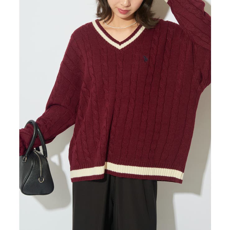【U.S. POLO ASSN.】ロイヤルヤーンオーバーチルデンニットセーター | SETUP7【WOMEN】 | 詳細画像36 