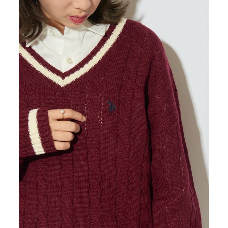 【U.S. POLO ASSN.】ロイヤルヤーンオーバーチルデンニットセーター | SETUP7【WOMEN】 | 詳細画像39 