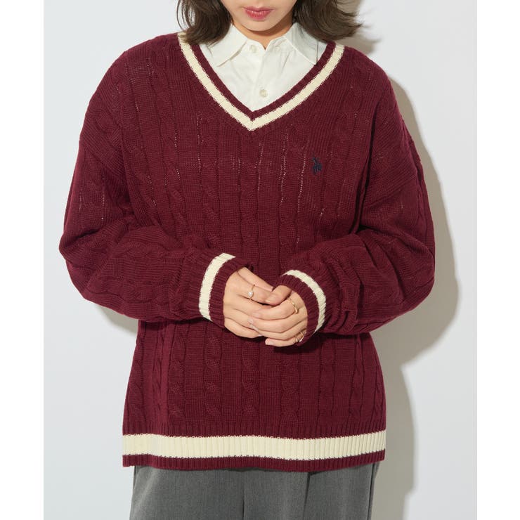 【U.S. POLO ASSN.】ロイヤルヤーンオーバーチルデンニットセーター | SETUP7【WOMEN】 | 詳細画像40 