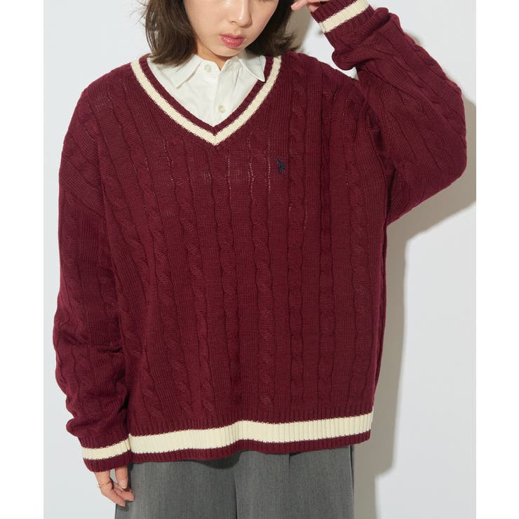 【U.S. POLO ASSN.】ロイヤルヤーンオーバーチルデンニットセーター | SETUP7【WOMEN】 | 詳細画像42 