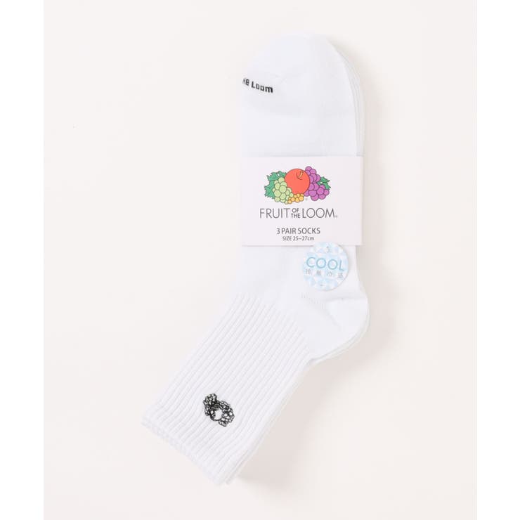 ホワイト | 3P接触冷感刺繍ソックス 81008800 | SETUP7【WOMEN】