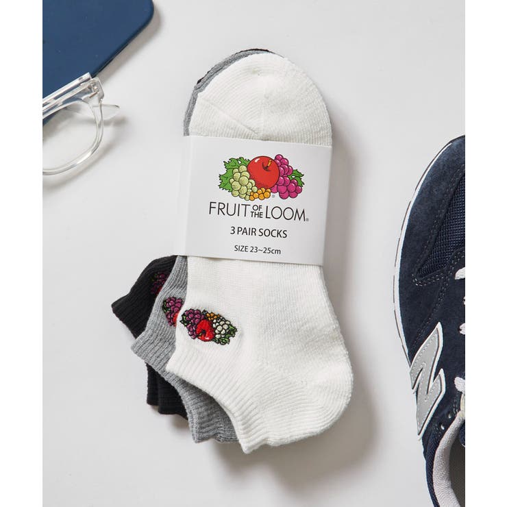 マルチ | 底パイル刺繍 くるぶし丈ショートソックス 3足セット | SETUP7【WOMEN】