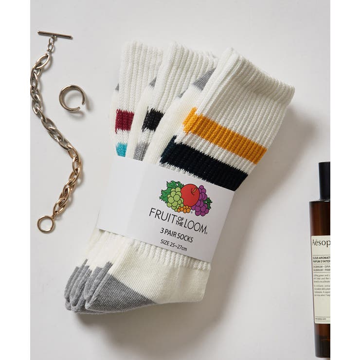 マルチ | 3Pヴィンテージ3ラインソックス 81009100 | SETUP7【MEN】