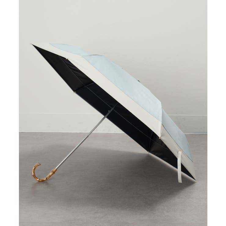 ミント | 50cm パステルボーダー バンブーハンドル折りたたみ傘 | SETUP7【WOMEN】