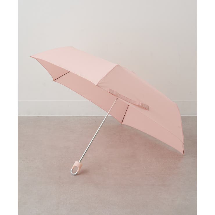 ピンク | 55cm カラビナ付き無地折りたたみ傘 耐風骨 | SETUP7【WOMEN】